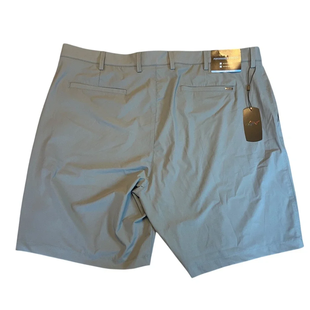 Greg‎ Norman Mens Performance Stretch Golf Shorts 42 Gray UPF Sun Protection